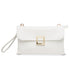 Clutch bianca con tracolla in metallo Lora Ferres, Borse e accessori Donna, SKU b514000056, Immagine 0